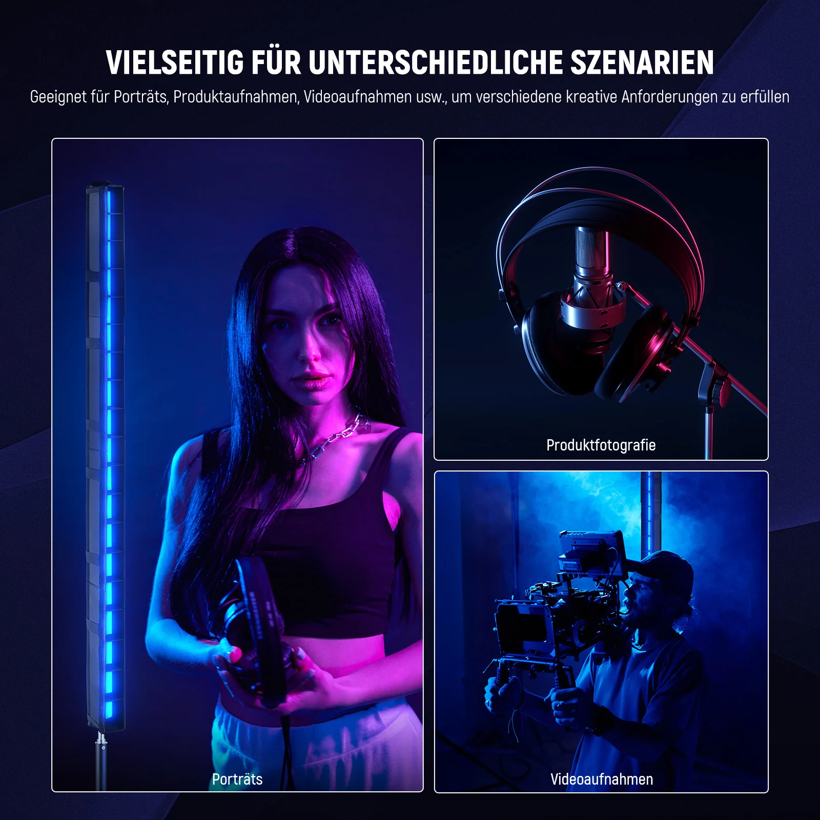 NEEWER NS10S LED Lichtdiffusor Set für TL120C RGB LED Leuchtstab - Image 7
