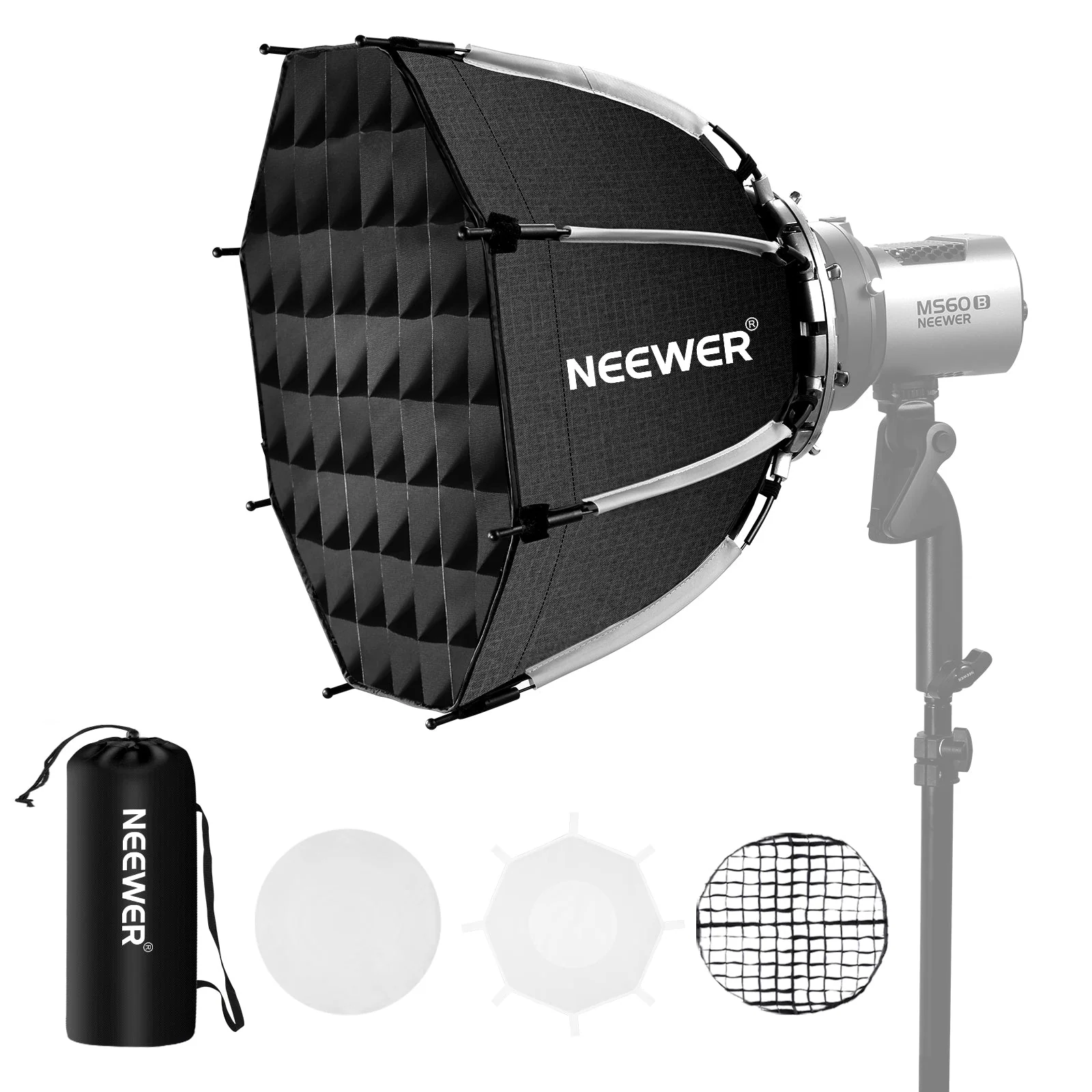 NEEWER NS1P 17.7"/45cm achteckige (Octa) Softbox mit Bowens Halterung