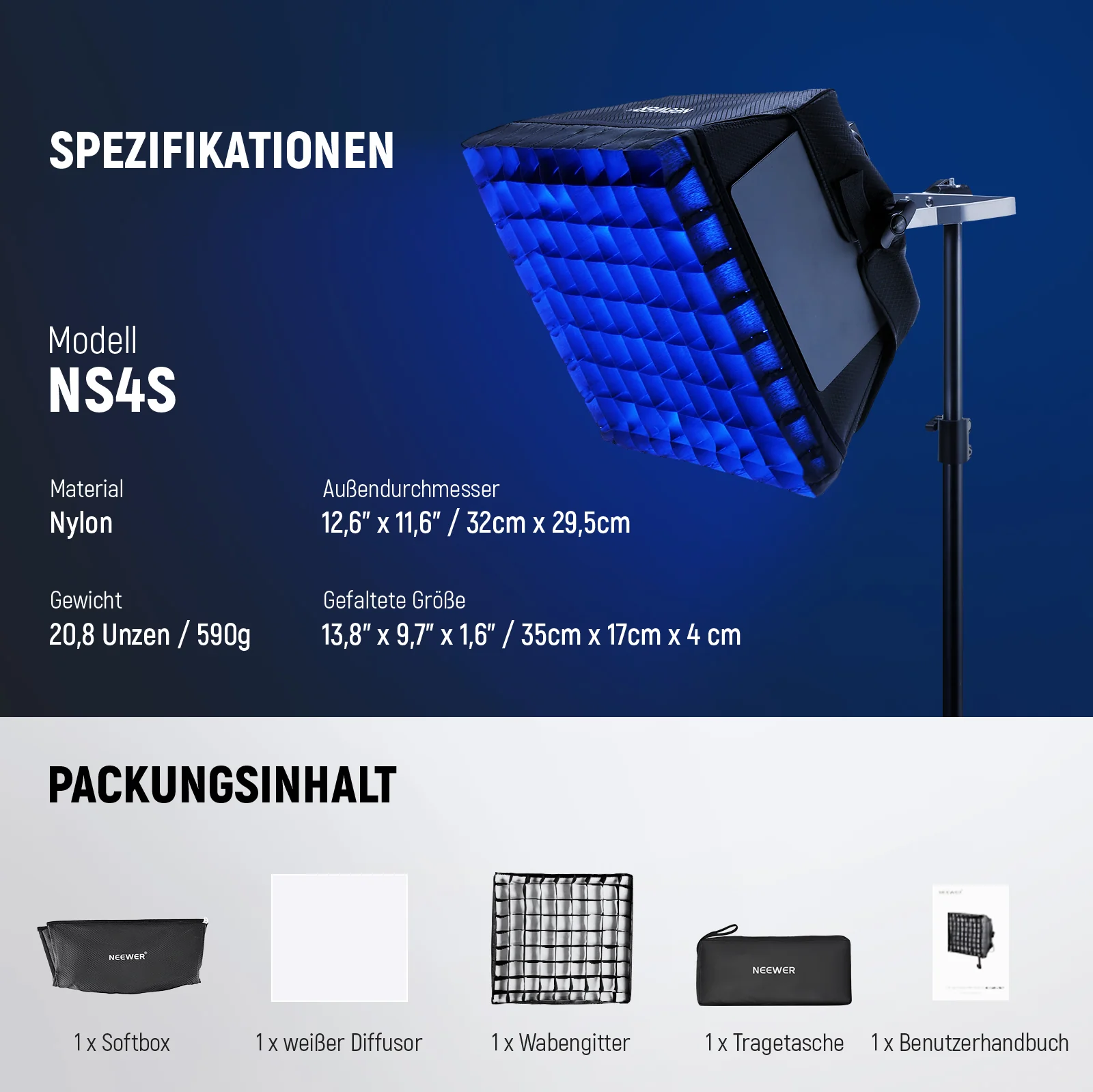 NEEWER NS4S verbesserter Softbox Diffusor für NL660 RGB660 PRO II LED Video Lichtpaneel - Image 8
