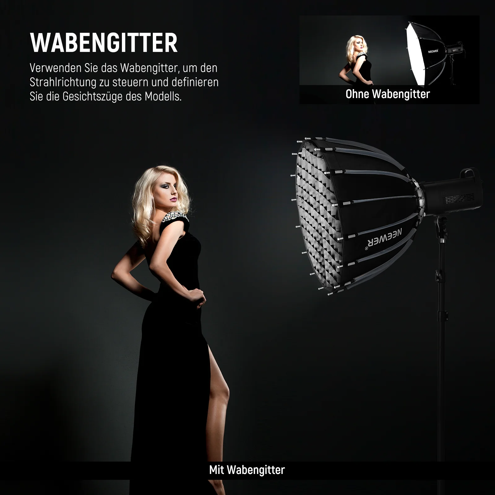 NEEWER NS55P/NS70P/NS90P/NS120P Parabolische Softbox - Image 4