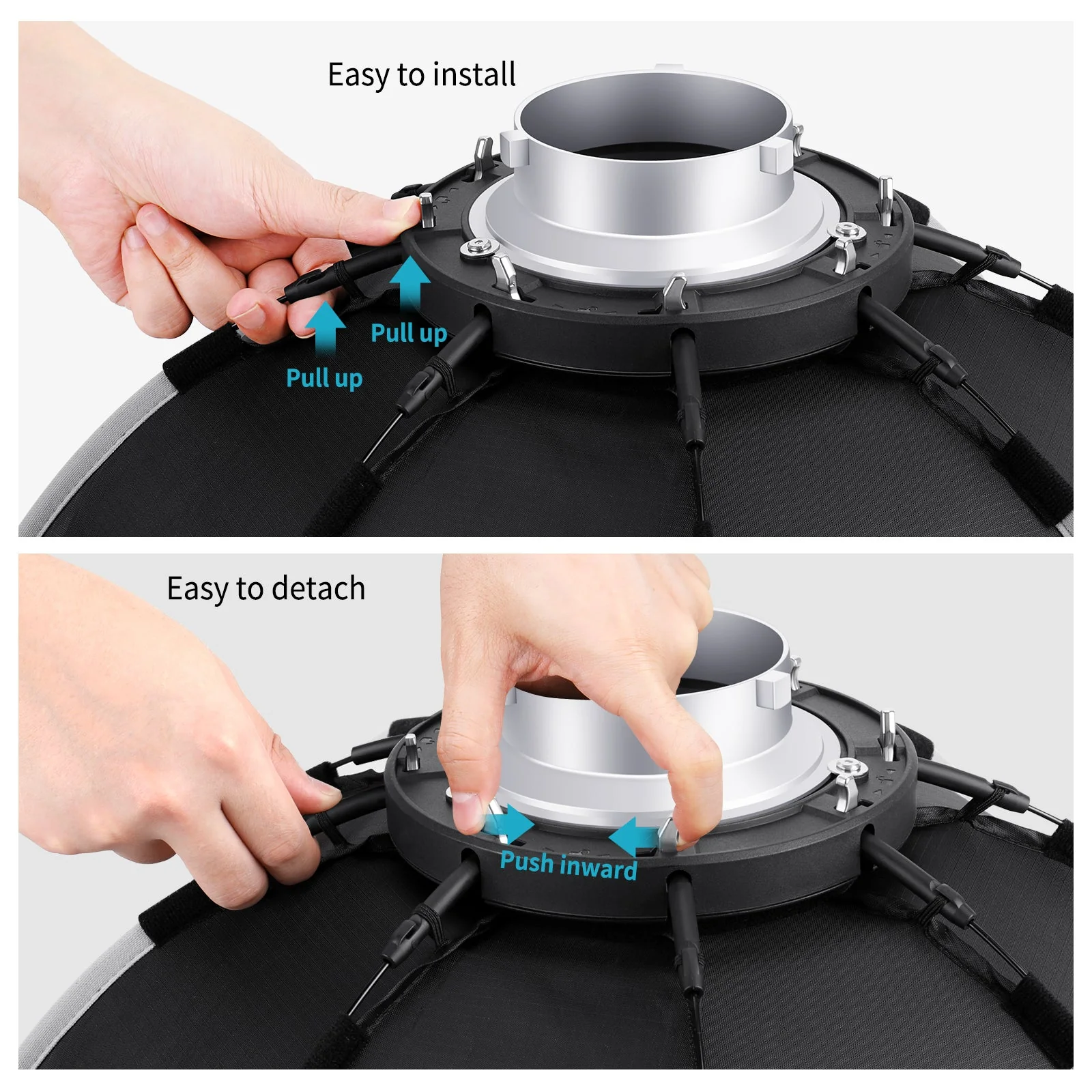 NEEWER SF-RPBO26 65CM / 90CM achteckige (octa) Softbox mit Bowens Mount - Image 4