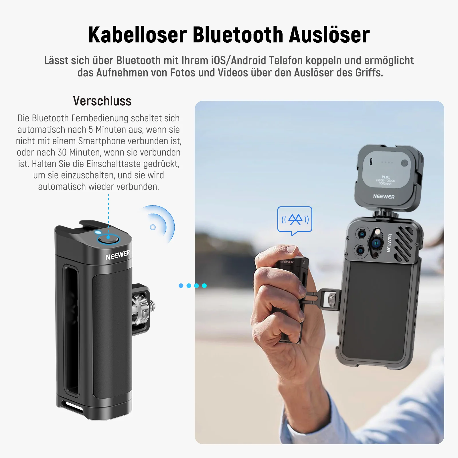 NEEWER PA005E Seitengriff mit Funk-Fernbedienung - Image 4