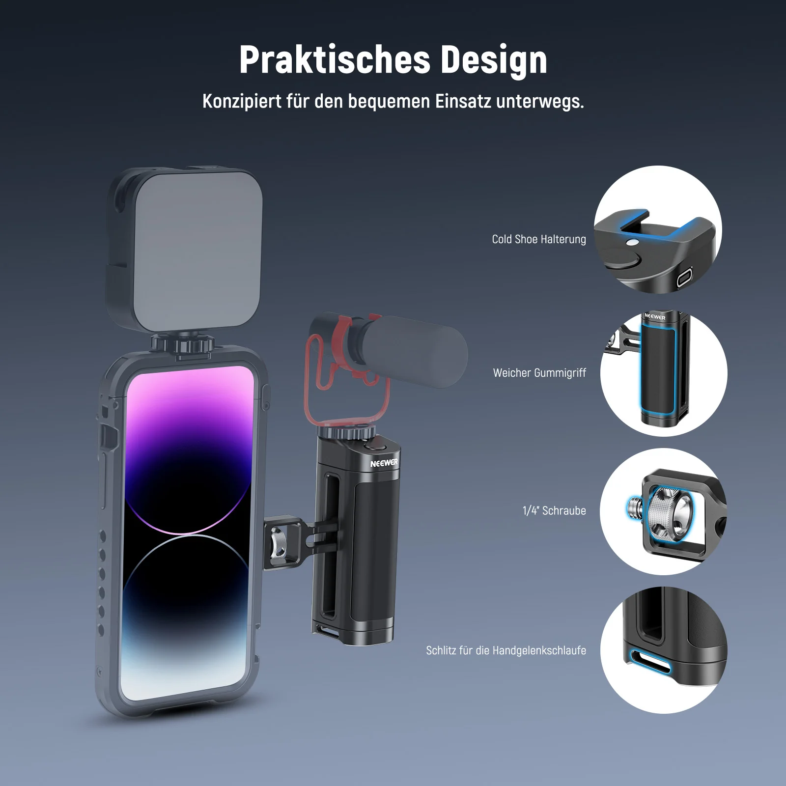 NEEWER PA005E Seitengriff mit Funk-Fernbedienung - Image 6