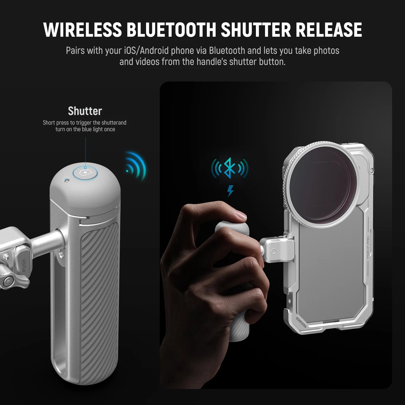 NEEWER PA045E Seitengriff mit Bluetooth Fernauslöser - Image 11