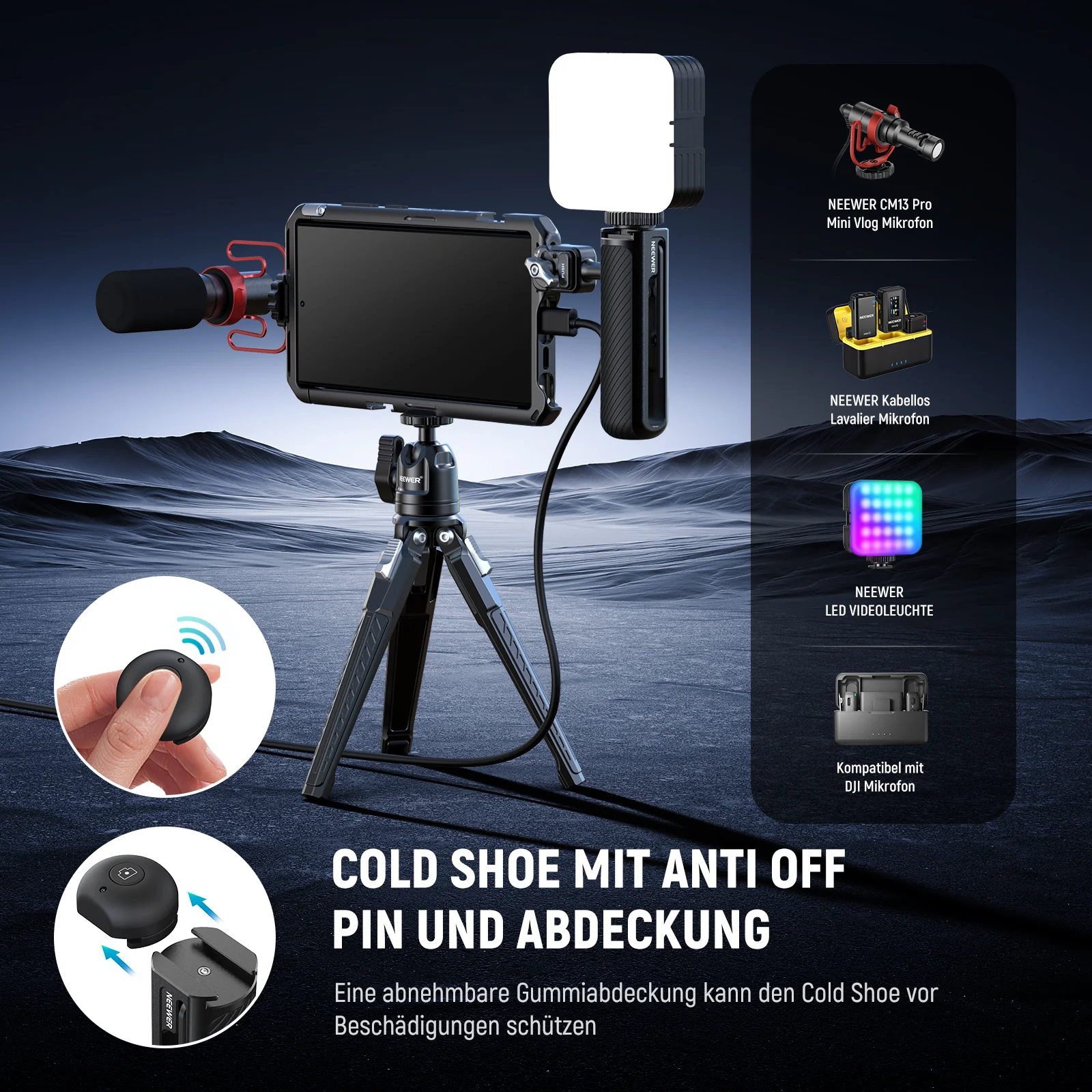 NEEWER PA045E Seitengriff mit Bluetooth Fernauslöser - Image 4