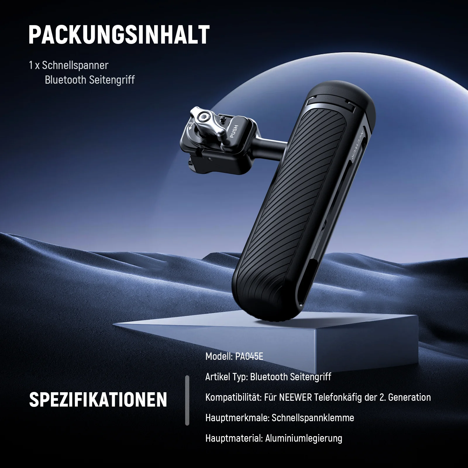 NEEWER PA045E Seitengriff mit Bluetooth Fernauslöser - Image 8
