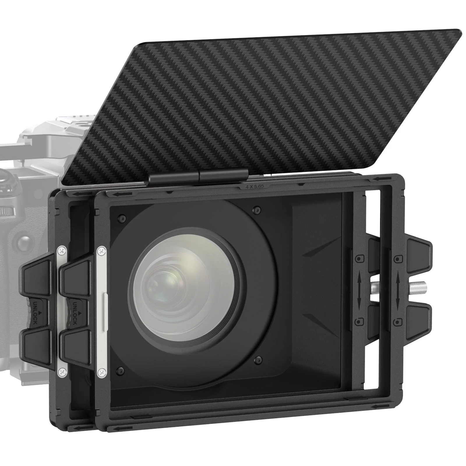 NEEWER PG002 Mini Mattbox mit Zwei 4 "x5,65 Filterfächern & 4 Adapterring