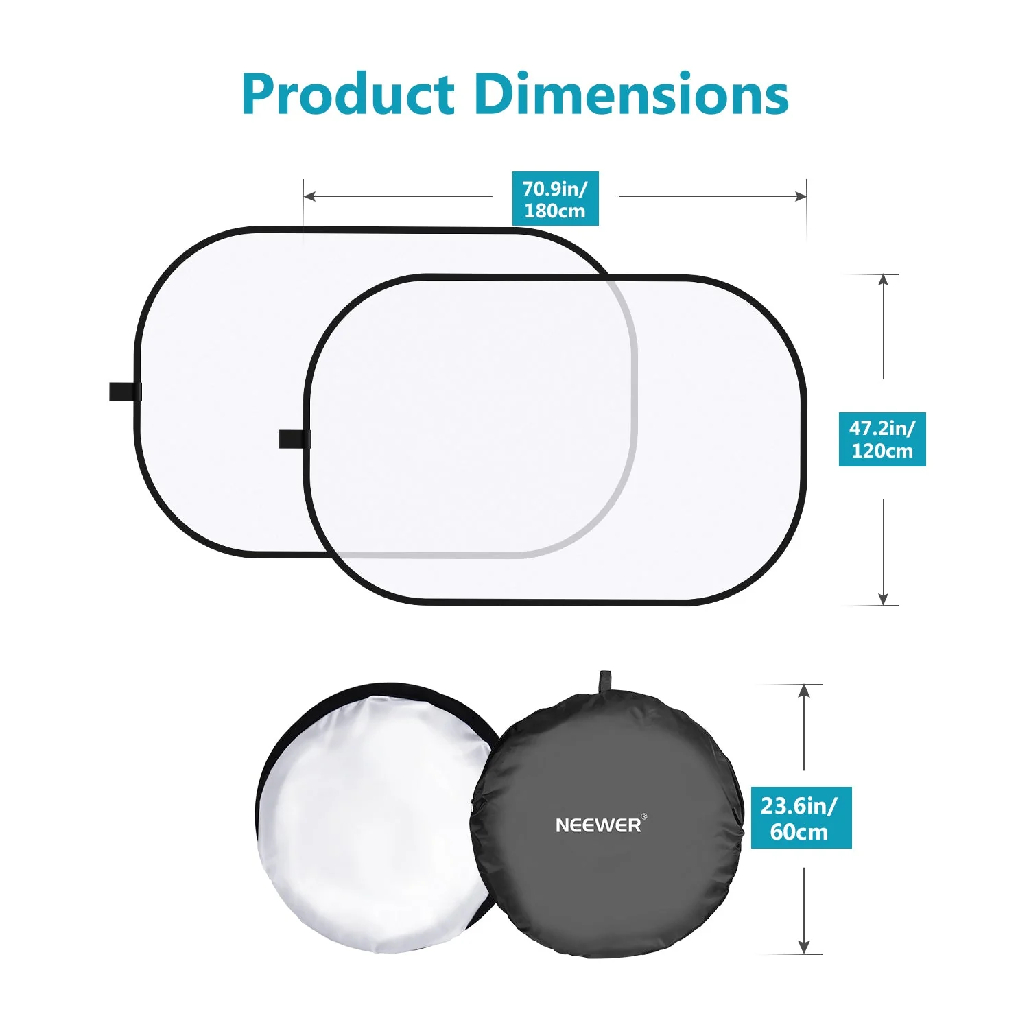 NEEWER 5x7FT / 1.5x2M faltbarer Diffusor Reflektor - Image 8
