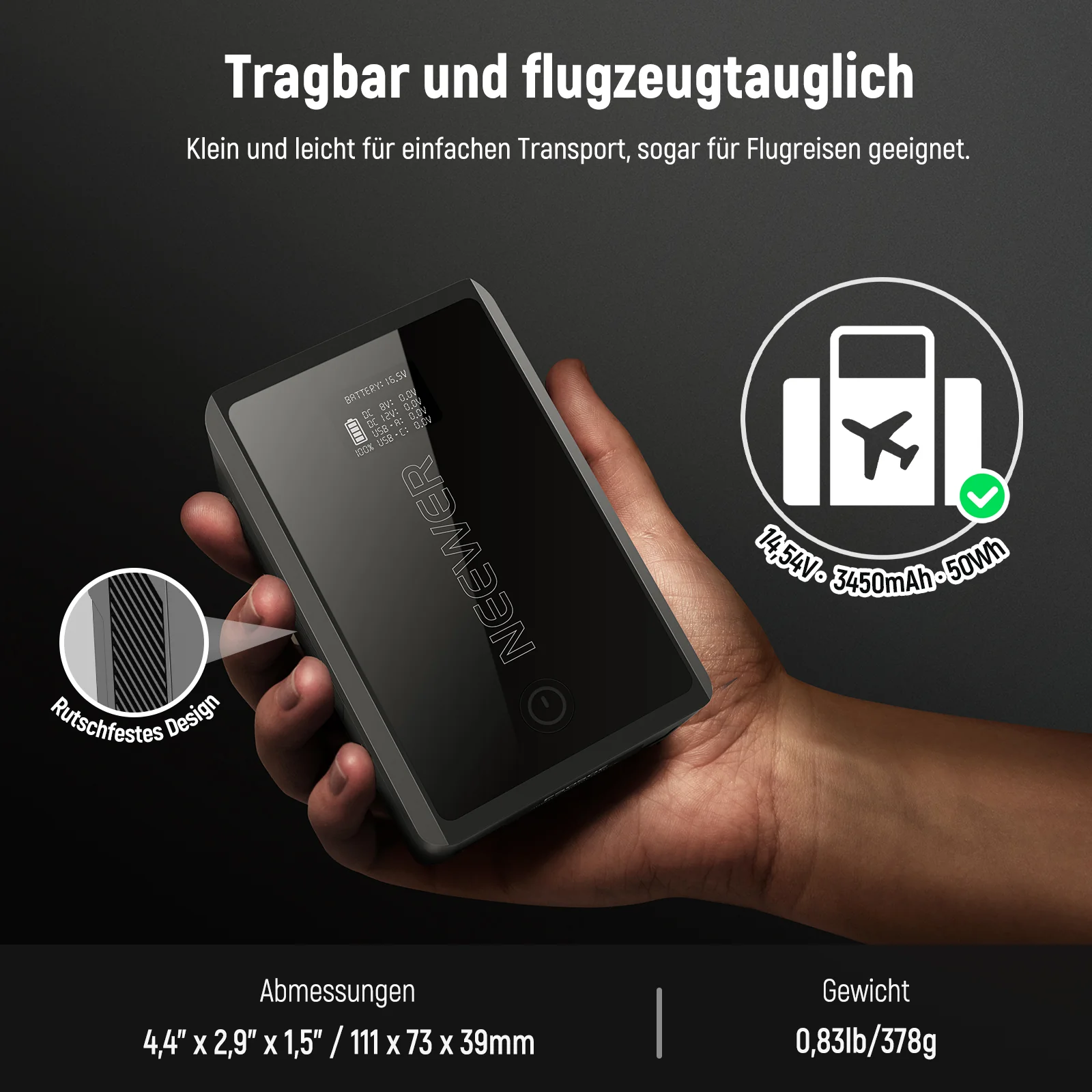 NEEWER Mini V Mount Akku PS050E 3450mAh 50Wh 14.54V - Image 5