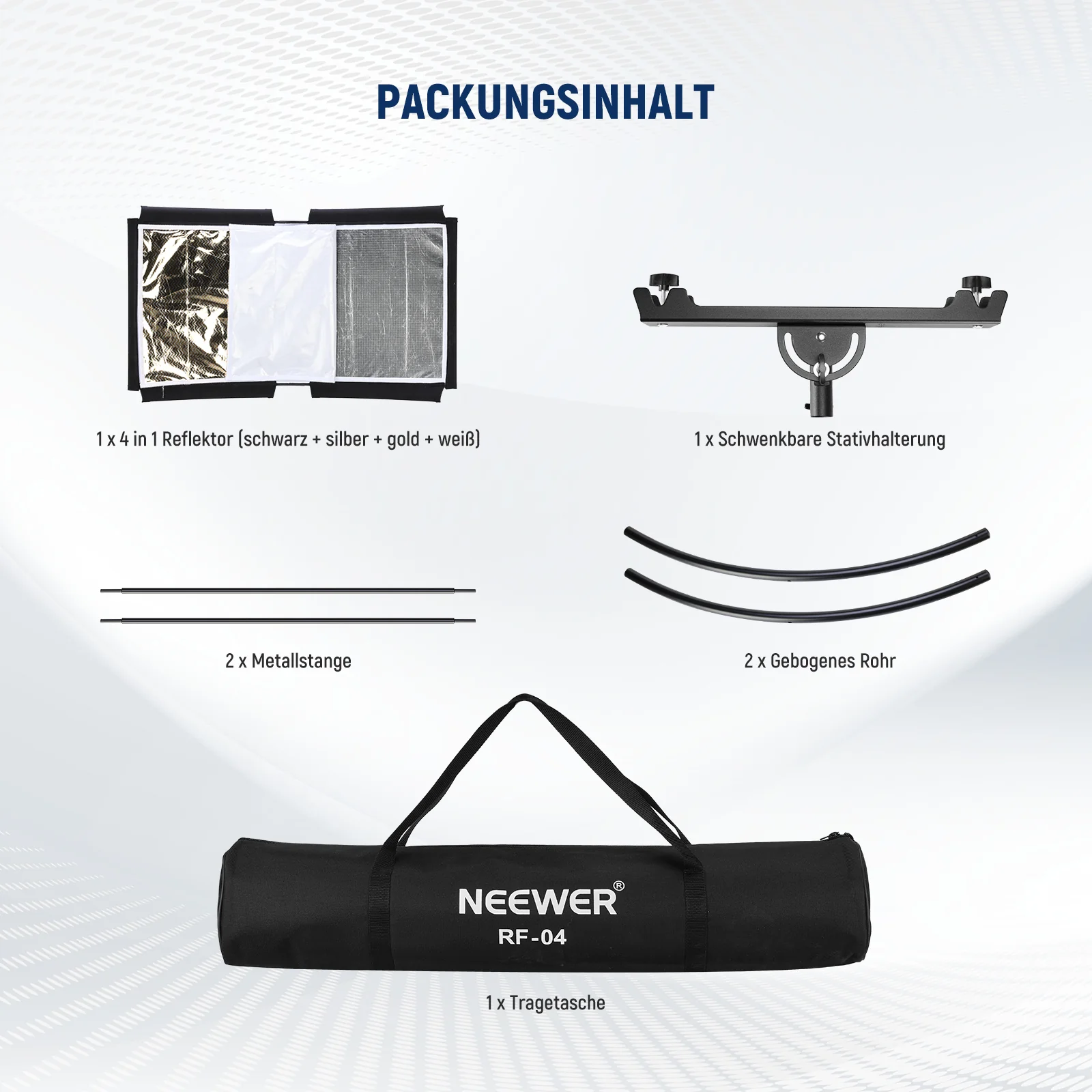 NEEWER RF-04 75 x 40cm U Typ Lichtreflektor Diffusor mit Tragetasche - Image 8