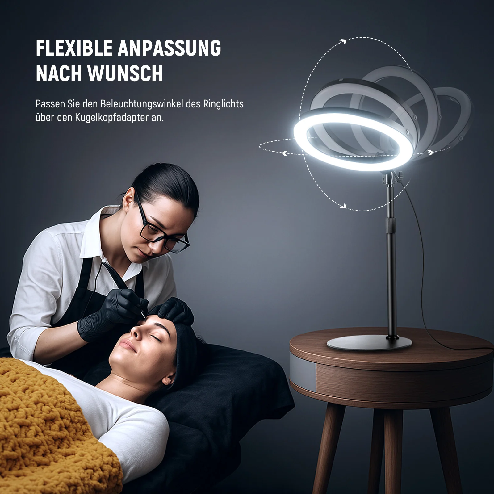 NEEWER RH8B/RH10B/RH12B Hochleistungs Tisch Ringlicht mit Ständer - Image 15