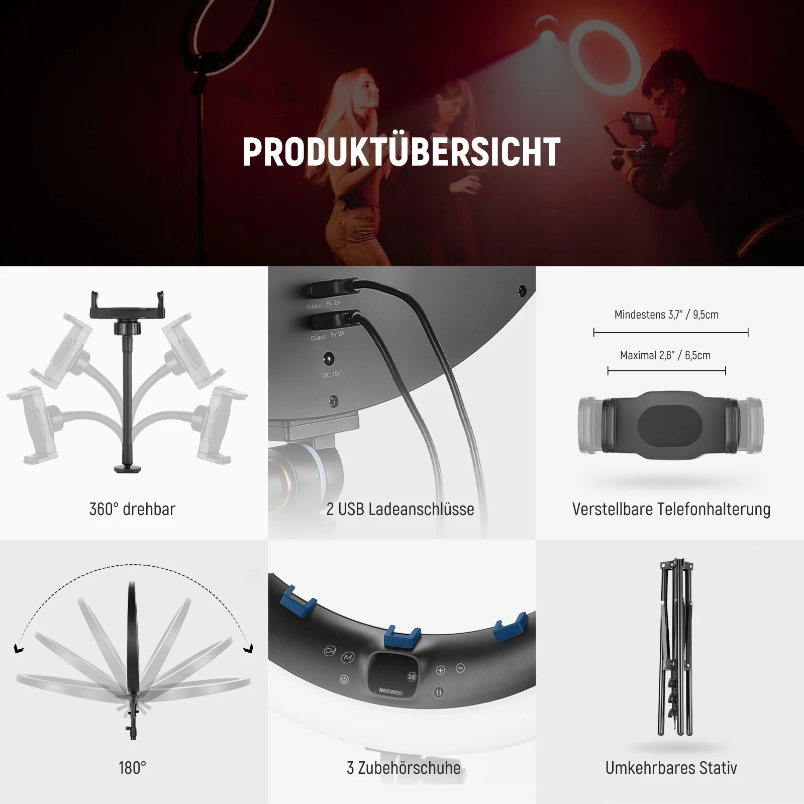 NEEWER RP19C 19"  RGB Ringlicht - Image 6