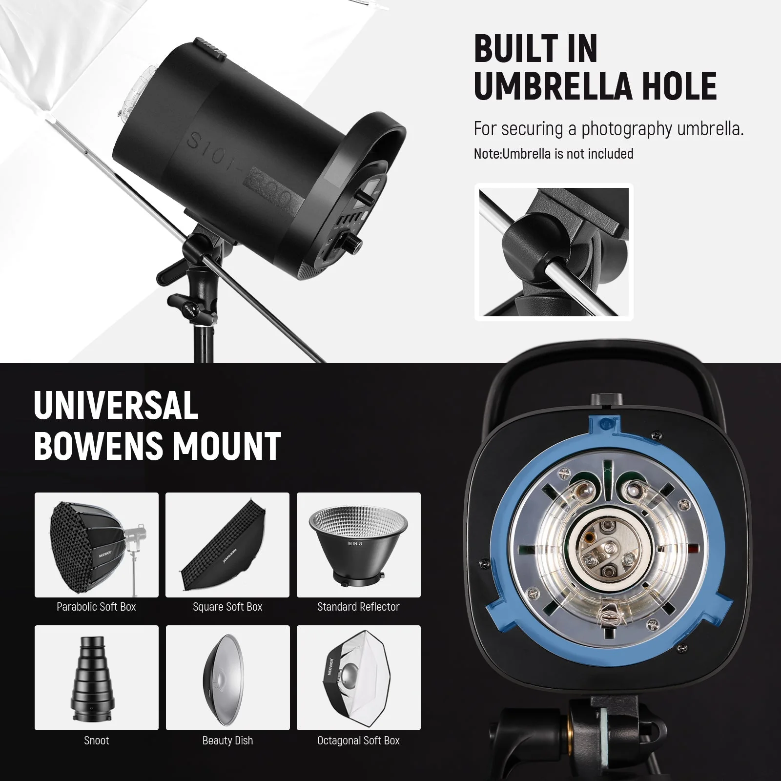 NEEWER S101-300W PRO Studio Flash Blitzlicht Studioblitz - Image 7