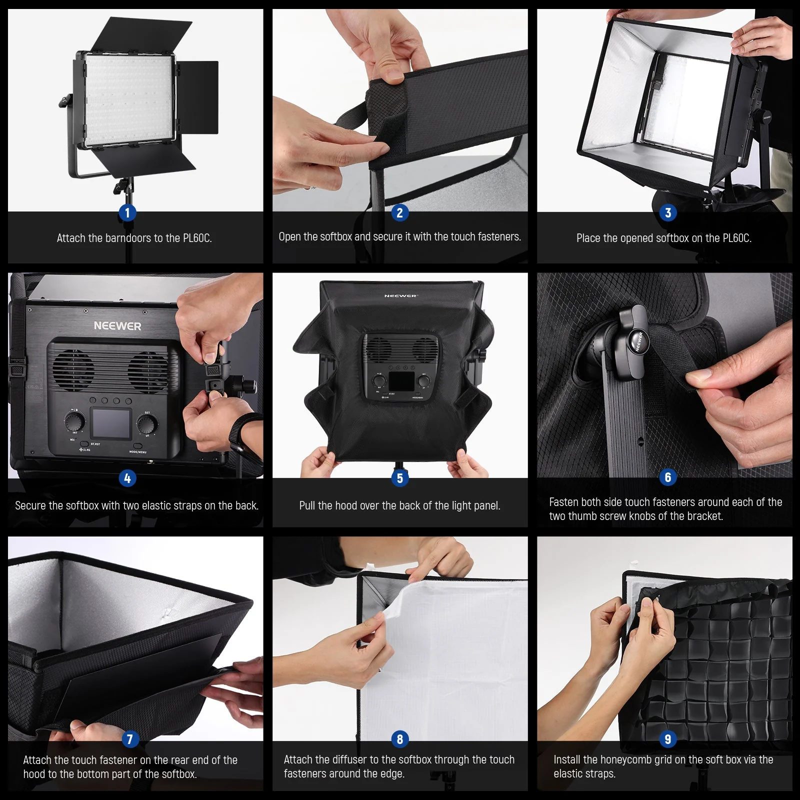 NEEWER verbesserter Softbox Diffusor für PL60C RGB LED Video Leuchtpult - Image 6