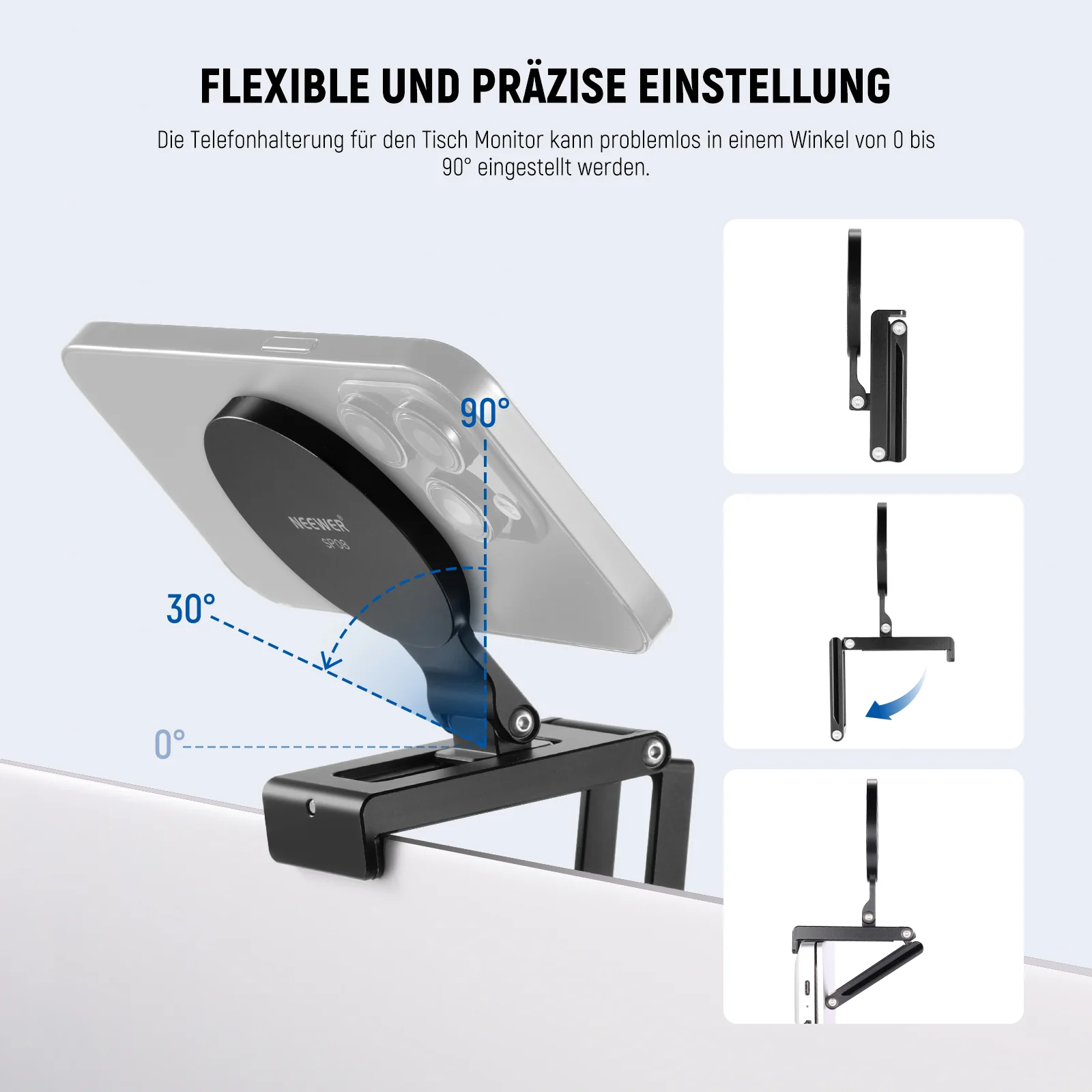 NEEWER SP08 Magnetische Handyhalterung für PC Monitor - Image 4