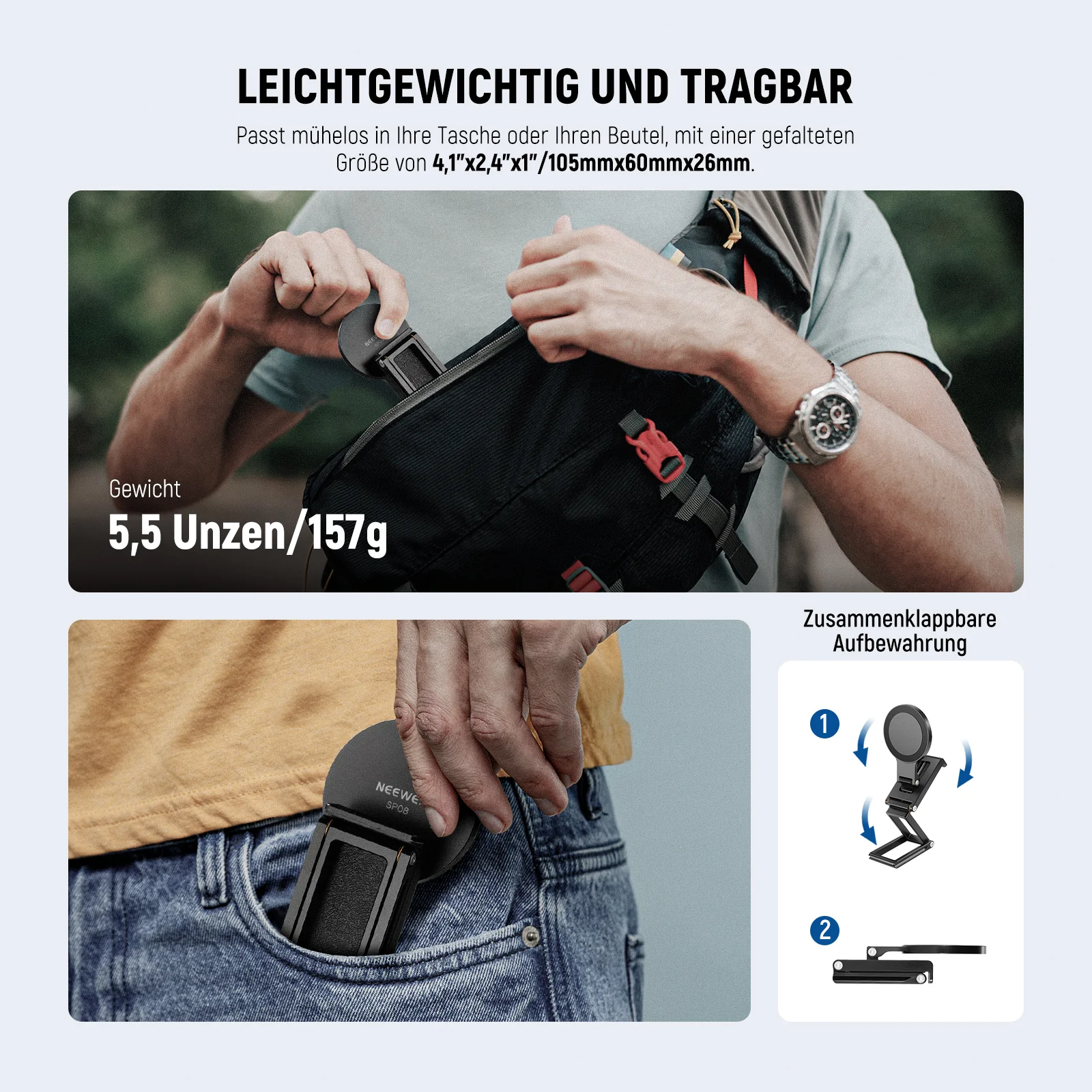 NEEWER SP08 Magnetische Handyhalterung für PC Monitor - Image 7