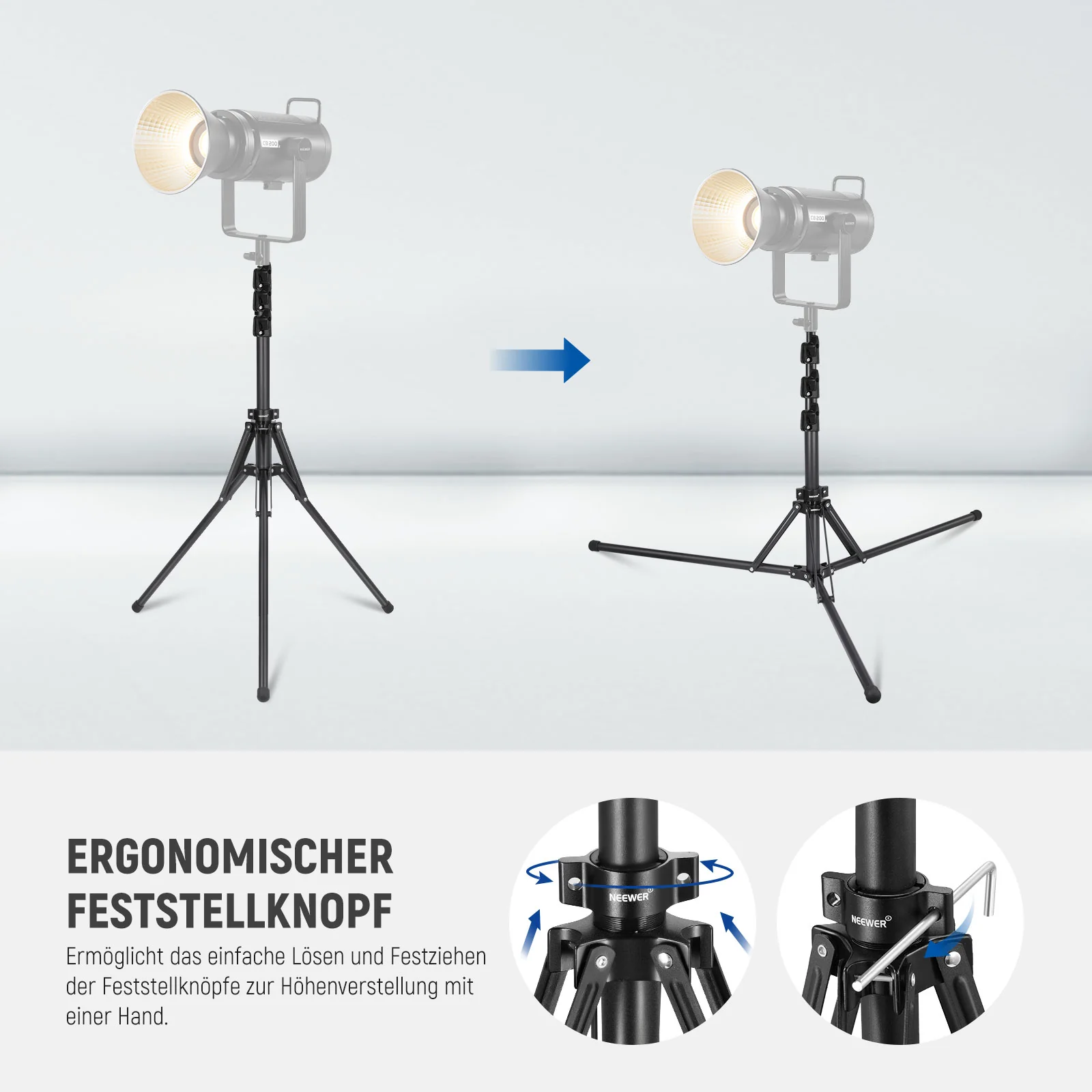 NEEWER ST178B 70"/178cm Lichtstativ - Image 3