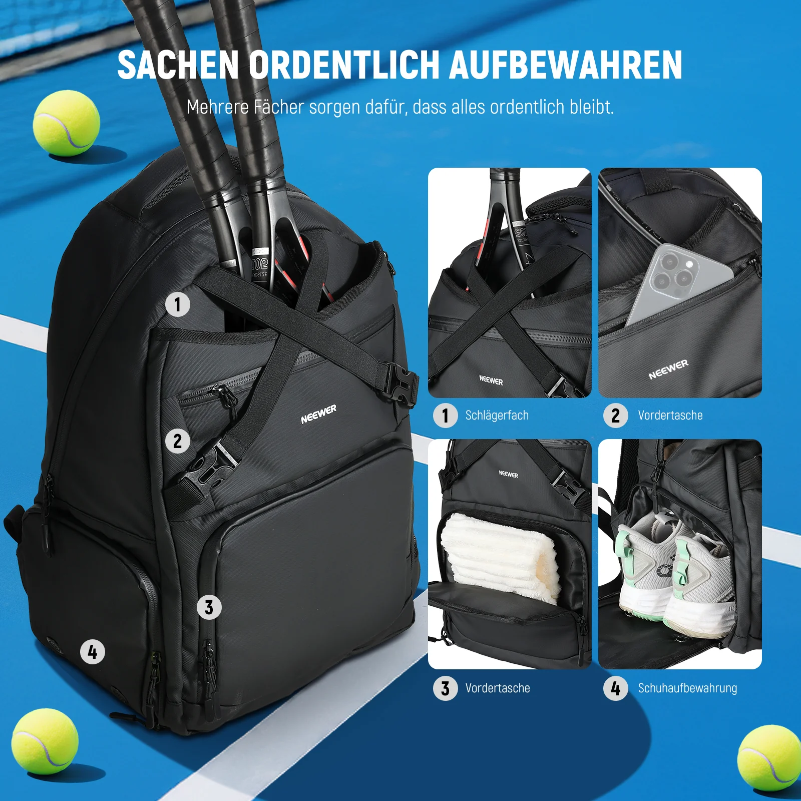 NEEWER TB02B Tennisball Rucksack - Image 2