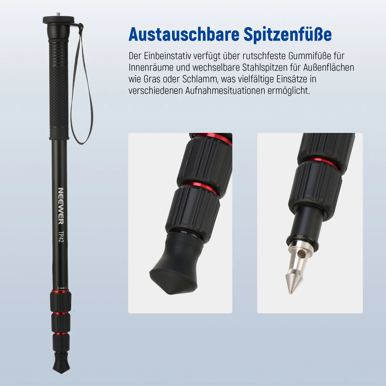 NEEWER TP42 169cm Kamera Einbeinstativ - Image 6