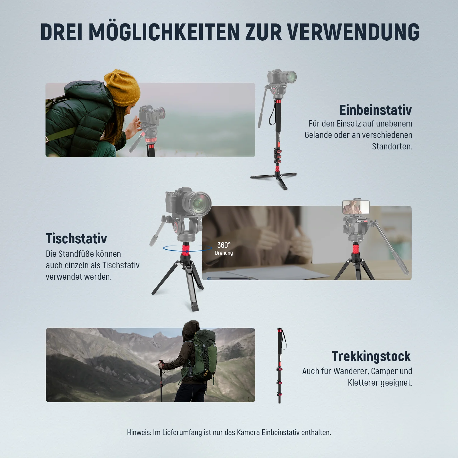 NEEWER TP71 67.7" 172cm Pro Kohlefaser Einbeinstativ - Image 13