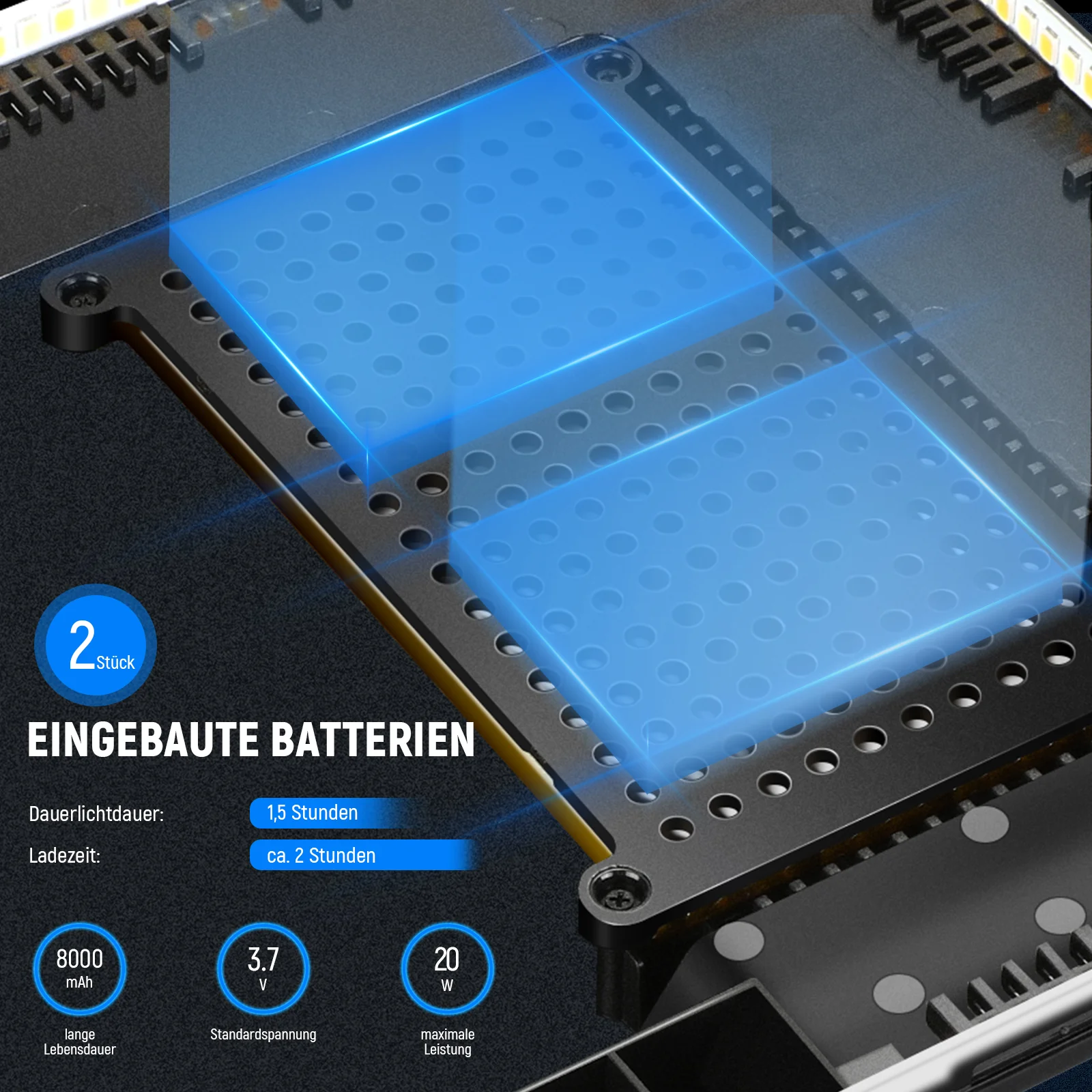 NEEWER NL-192AI Bi-color LED Videolicht - Image 15