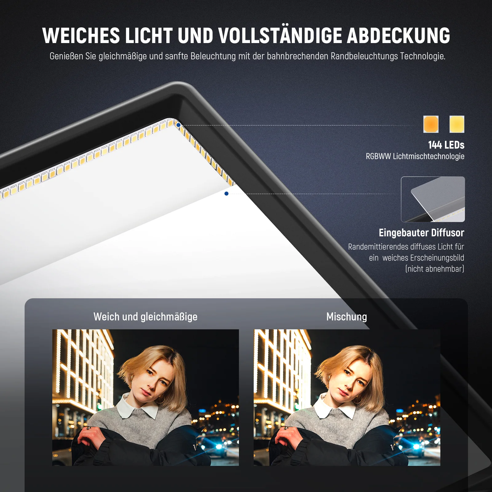 NEEWER NL-192AI Bi-color LED Videolicht - Image 3