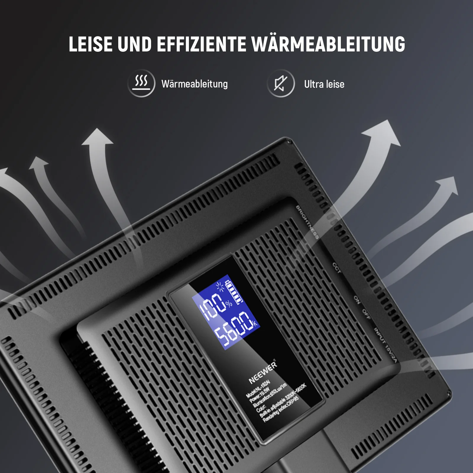 NEEWER NL-192AI Bi-color LED Videolicht - Image 8