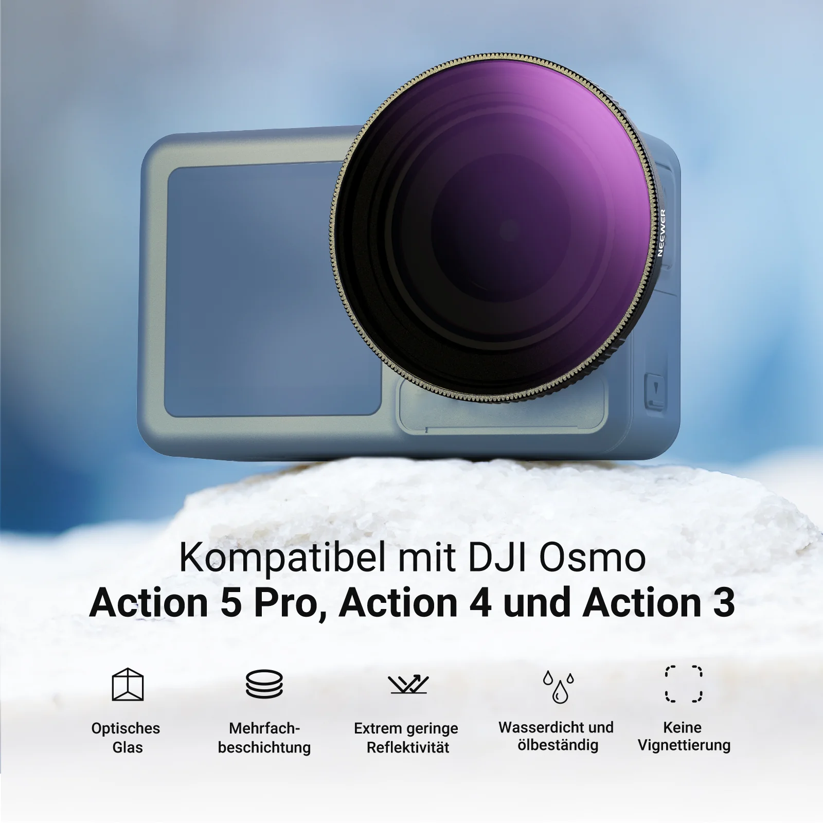 NEEWER Variabler ND Filter kompatibel mit DJI Osmo Action 5 Pro/4/3 - Image 10