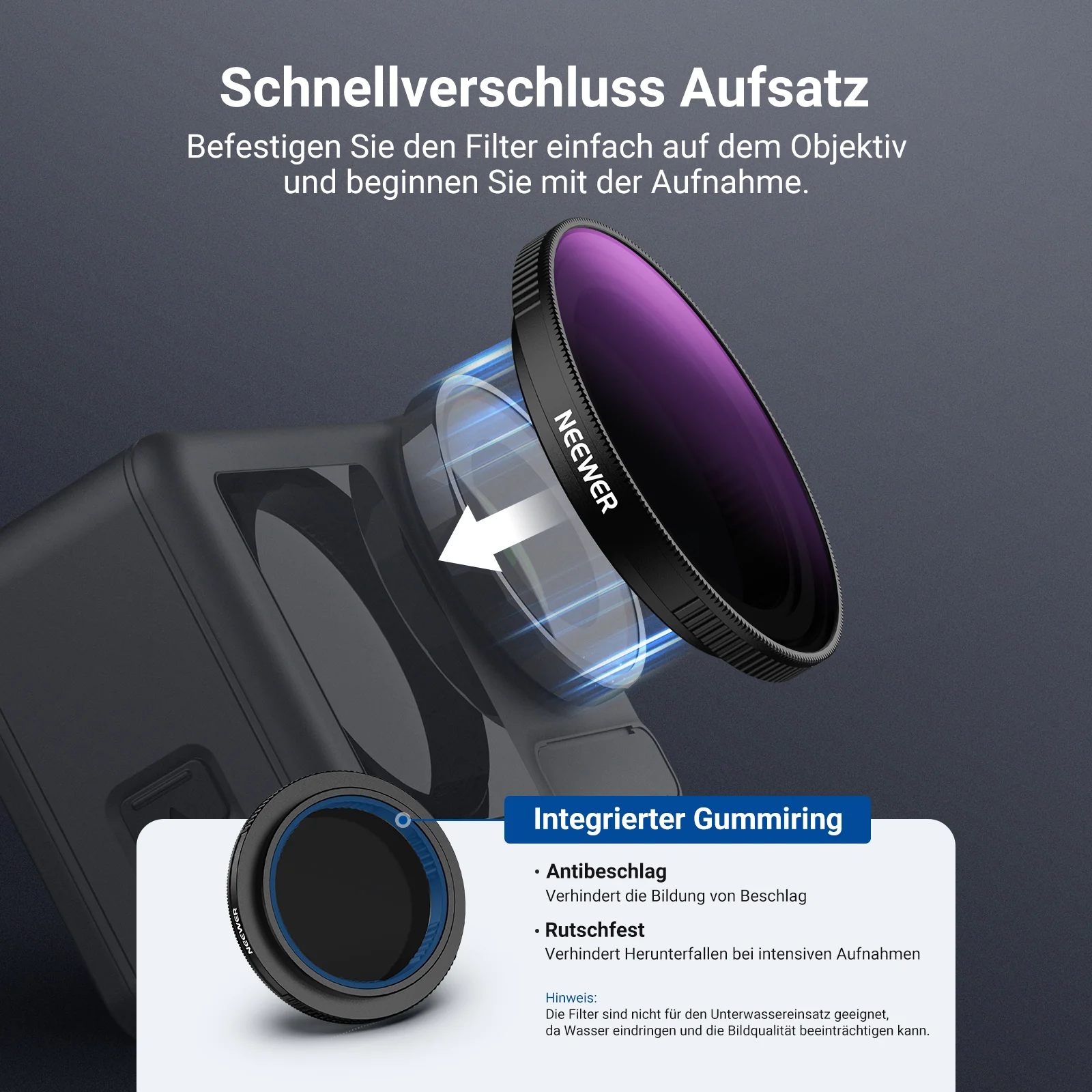 NEEWER Variabler ND Filter kompatibel mit DJI Osmo Action 5 Pro/4/3 - Image 14