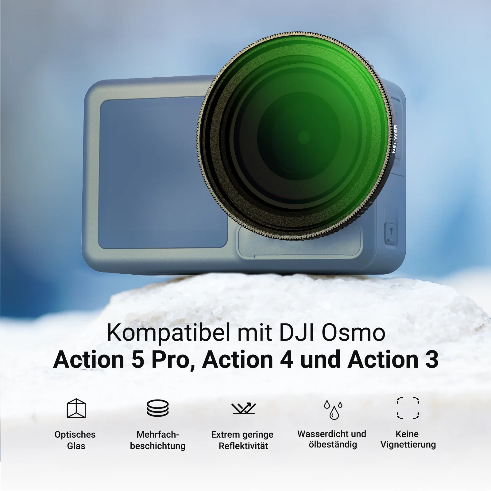 NEEWER Variabler ND Filter kompatibel mit DJI Osmo Action 5 Pro/4/3 - Image 2