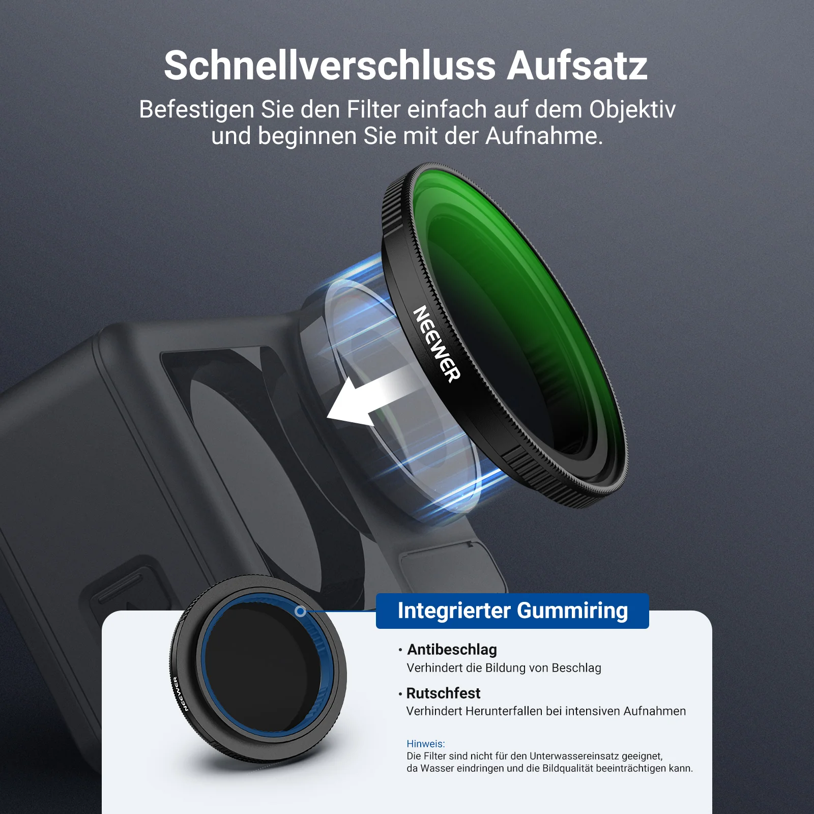 NEEWER Variabler ND Filter kompatibel mit DJI Osmo Action 5 Pro/4/3 - Image 7