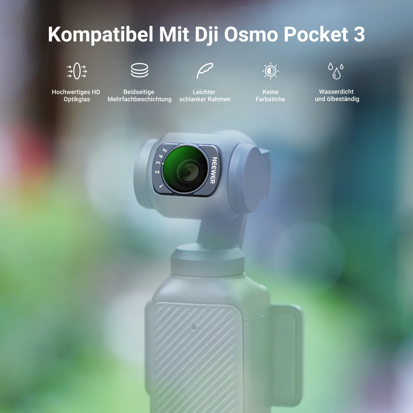 NEEWER Variabler ND Filter Kompatibel mit DJI Osmo Pocket 3/Pocket 4 - Image 2