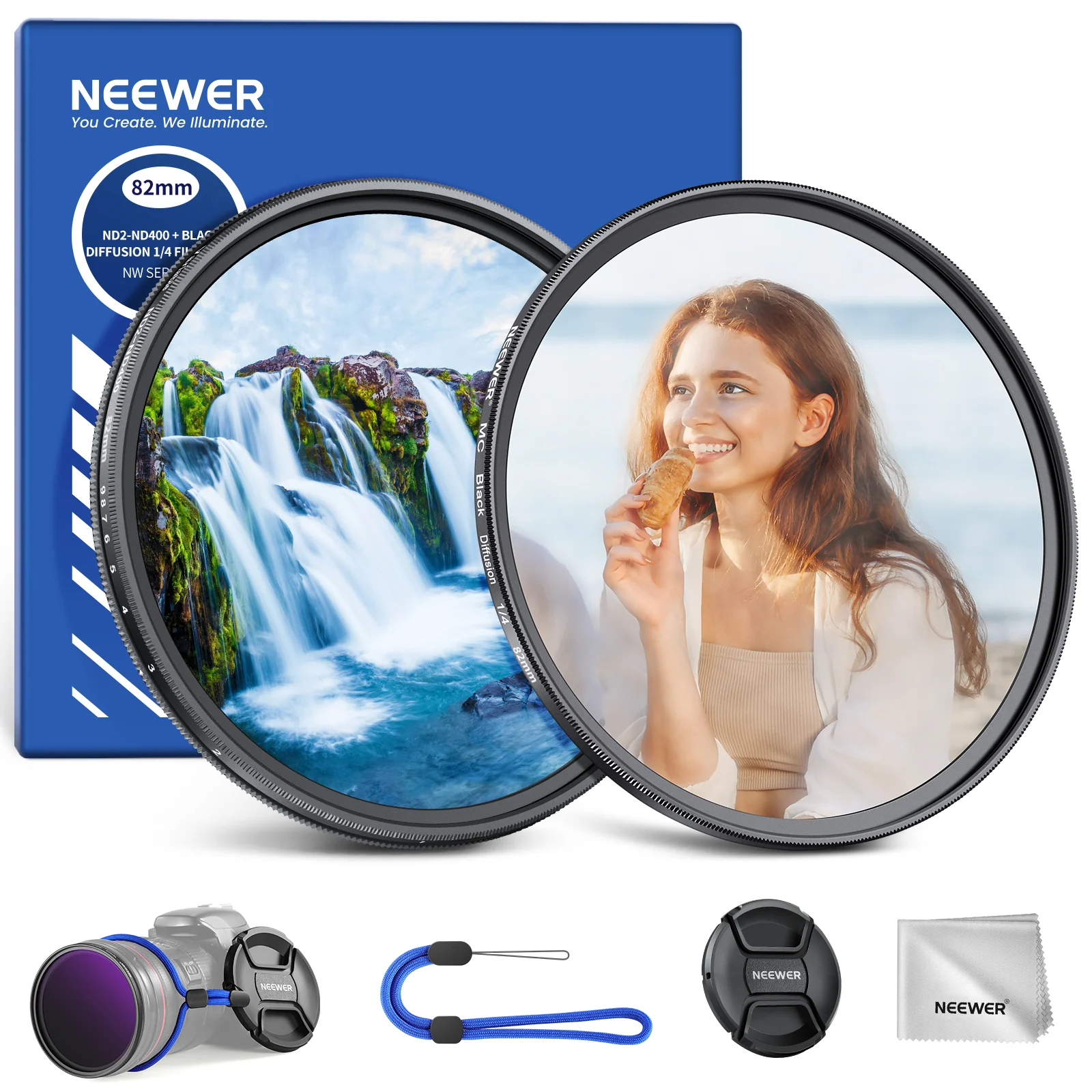 NEEWER Variable ND2-400 & Black Diffusion 1/4 Filter Set - Image 37