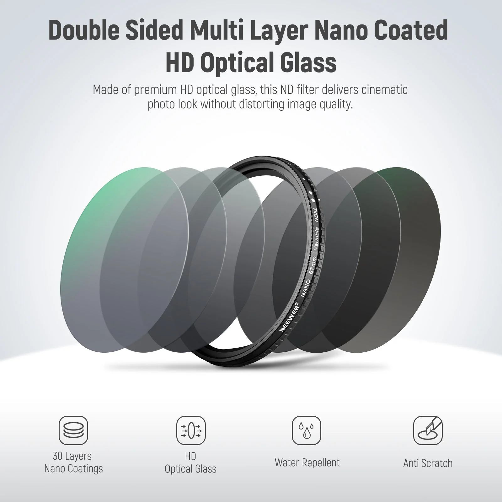 NEEWER Variabler FL-ND2-32S Kamera Objektiv ND Filter - Image 5