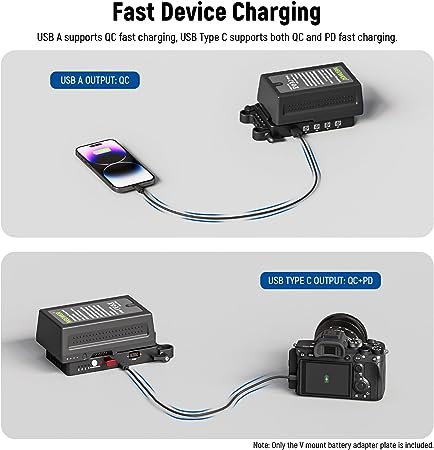 NEEWER V Mount Akku Batterieplatte mit 15mm Rod klemme - Image 5