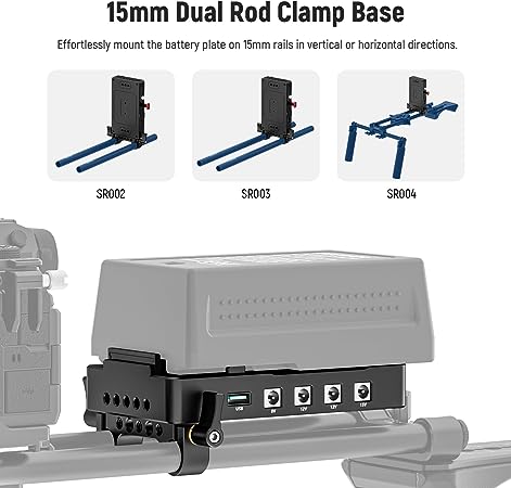 NEEWER V Mount Akku Batterieplatte mit 15mm Rod klemme - Image 6