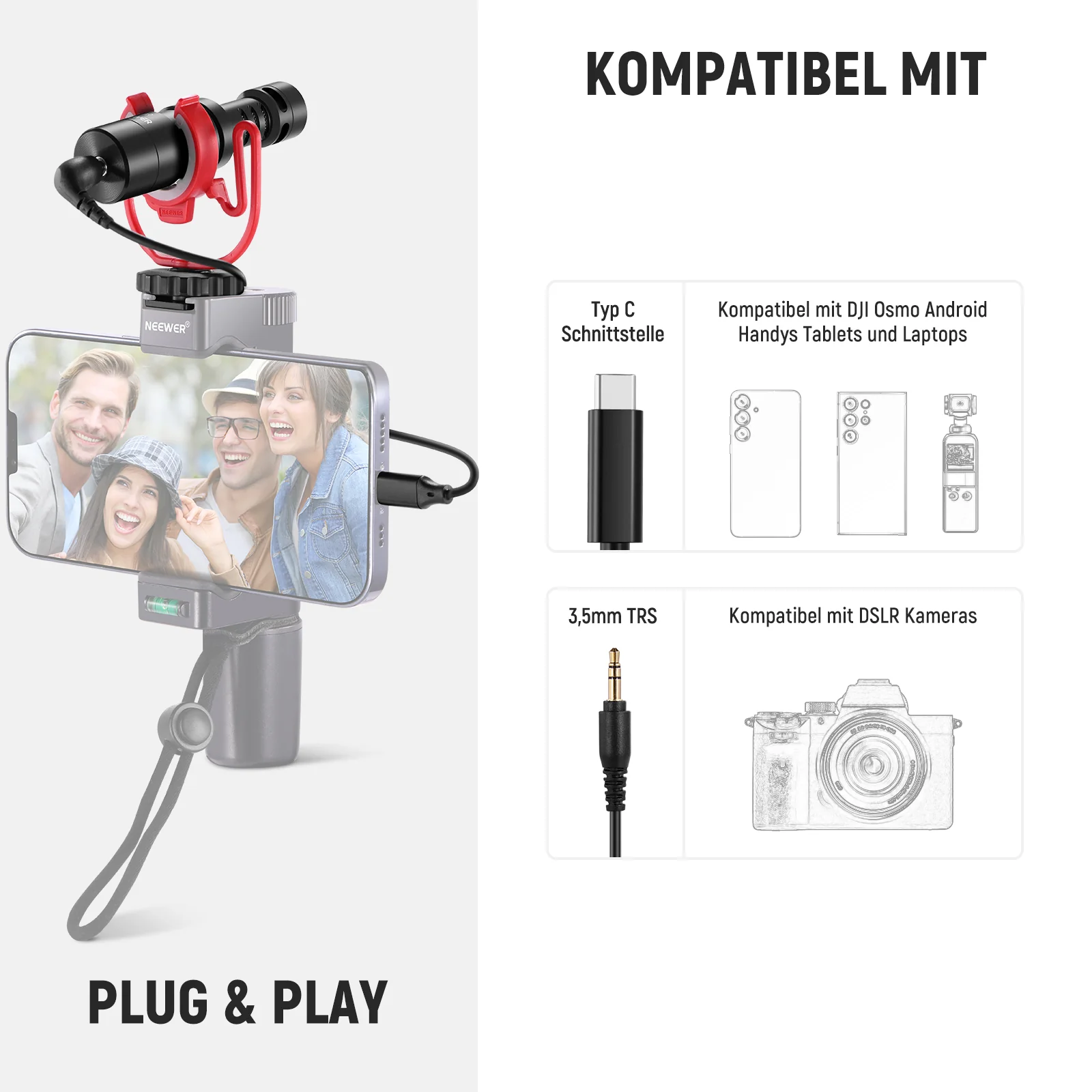 NEEWER VM10 Plug & Play Vlog-Mikrofon - Image 5