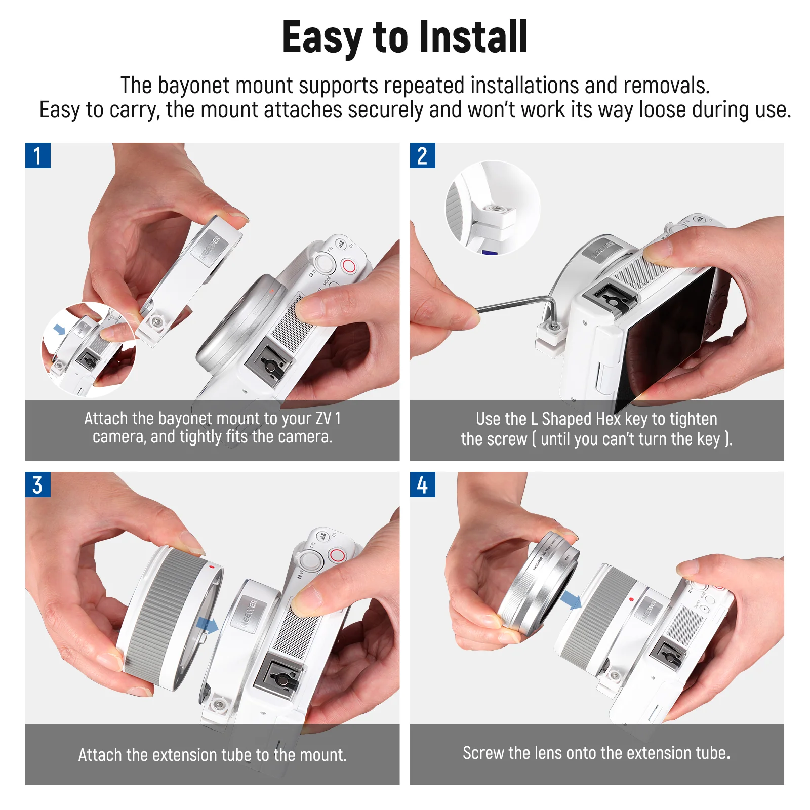 NEEWER 2-in-1 Weitwinkel-Objektiv & 10x Makro-Objektiv für Sony ZV1 - Image 8