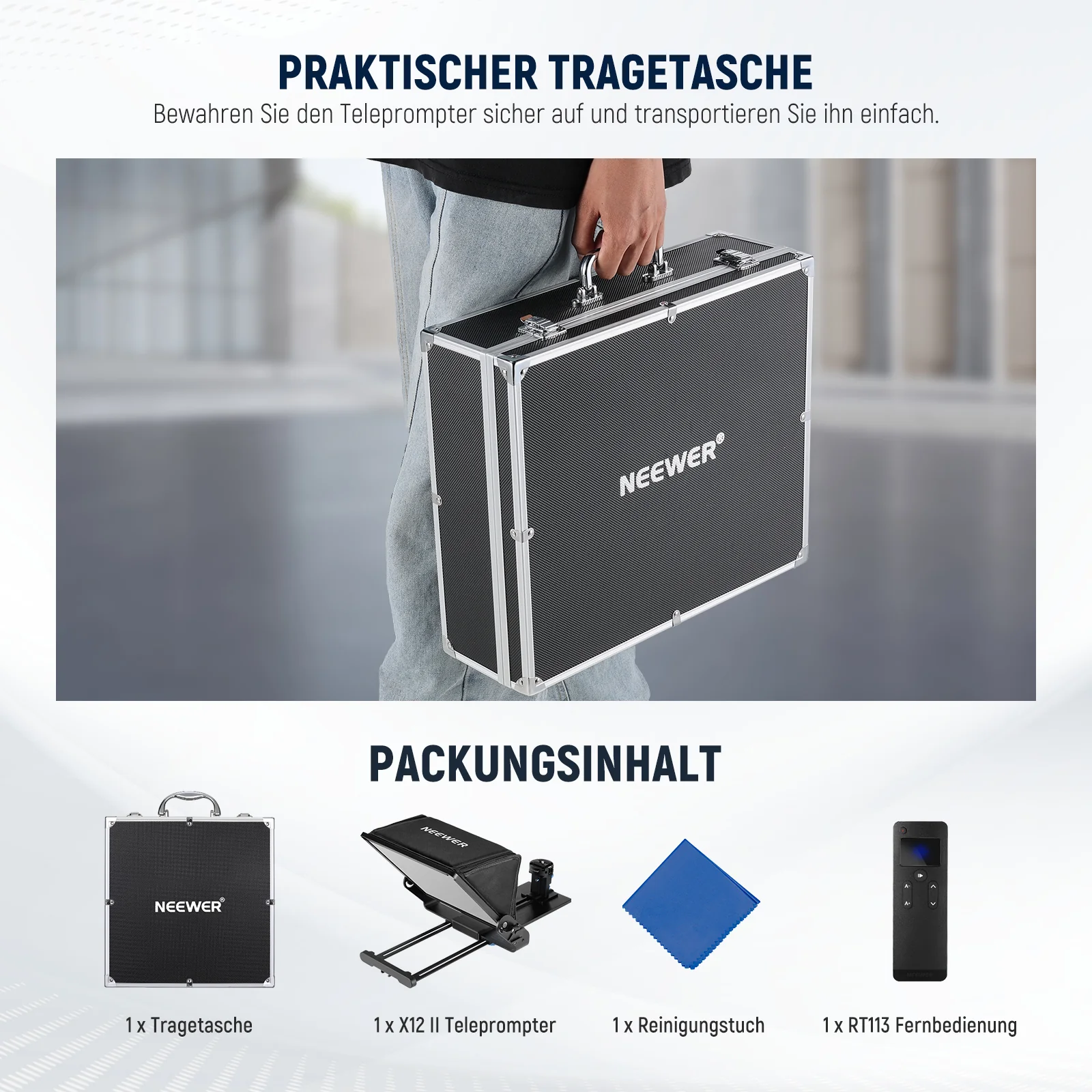 NEEWER X12II Teleprompter mit Kamera Halterung - Image 9