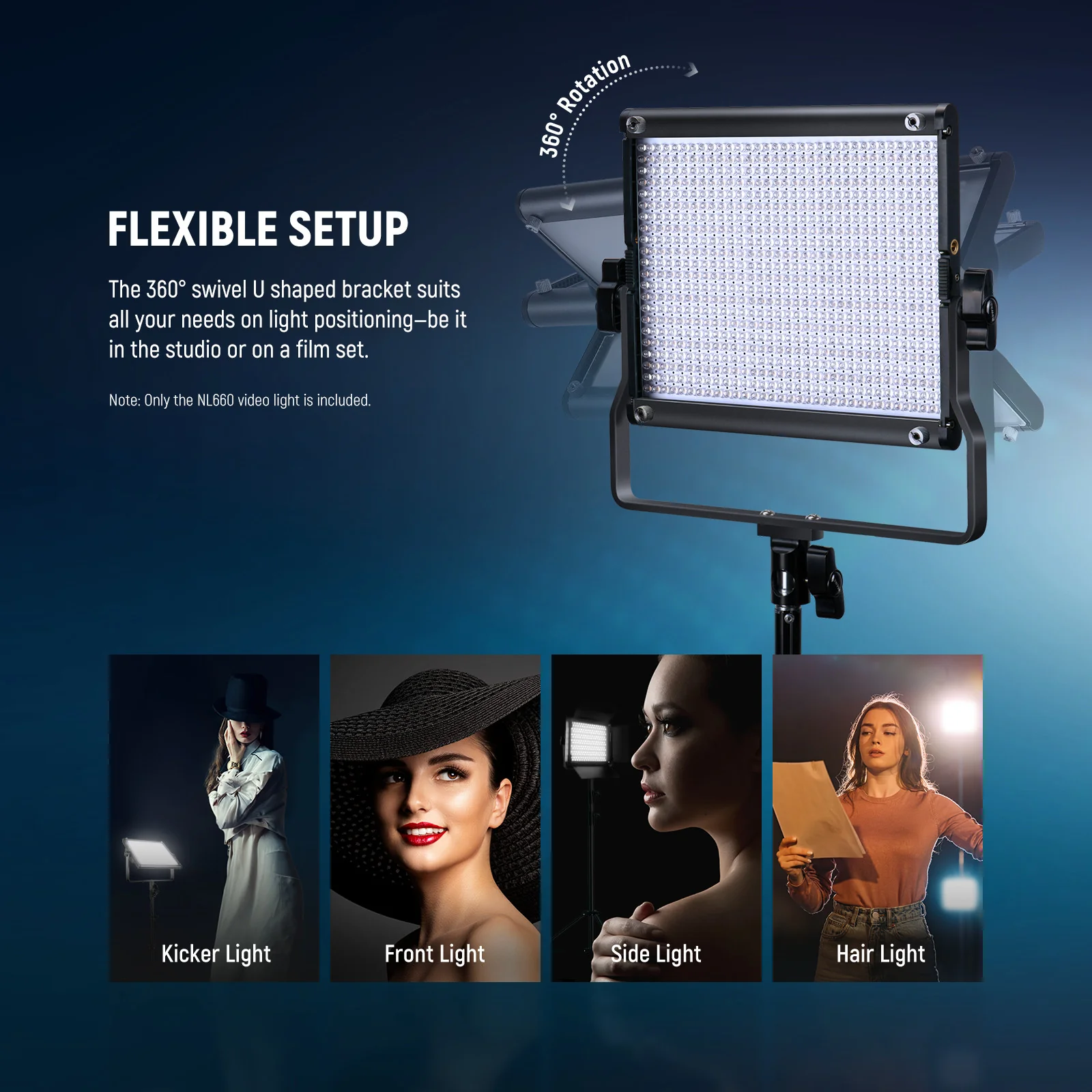 NEEWER NL660 Dimmbare Bi-color LED-Panellicht mit Metallklappen - Image 12