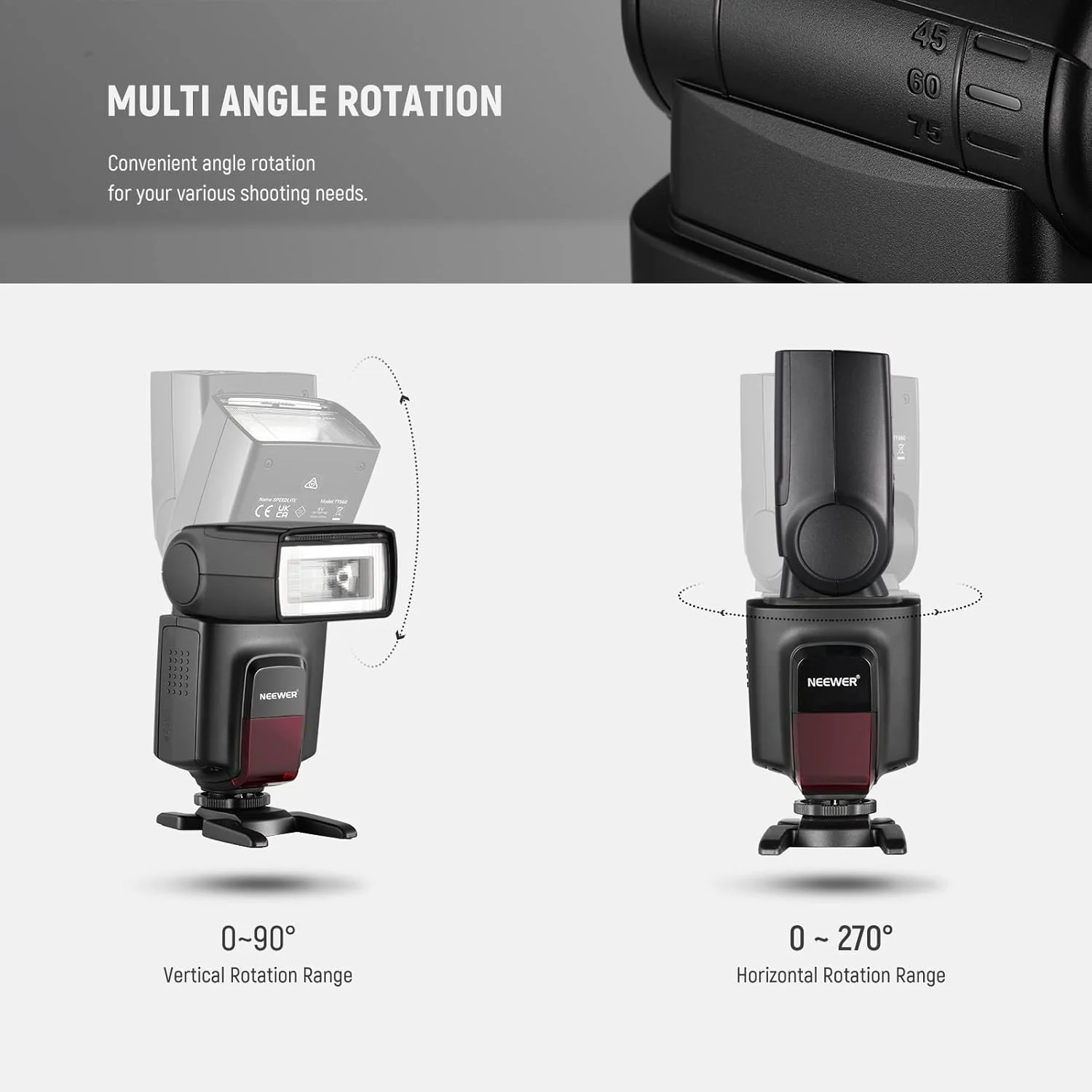 NEEWER TT560 Kamera Blitz Speedlite für Canon Nikon Panasonic Olympus Pentax und andere DSLR-Kameras - Image 7